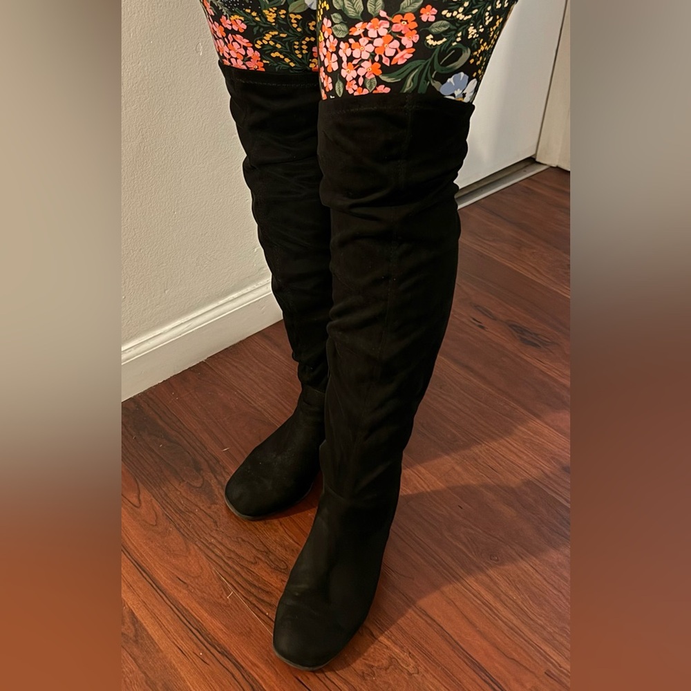 Black Knee High Boots